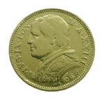 Papal States 20 Lire 1868-R Pio IX - Vatican
