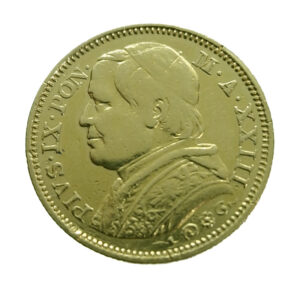 Papal States 20 Lire 1868-R Pio IX - Vatican