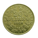 Papal States 20 Lire 1868-R Pio IX - Vatican