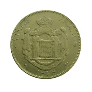 Monaco 20 Francs 1878 Charles III