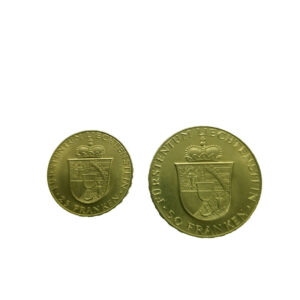Liechtenstein 25 + 50 Franken 1956 Franz Josef II