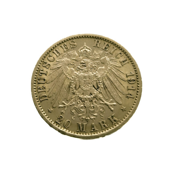 Germany, Prussia 20 Mark 1914-A Wilhelm II