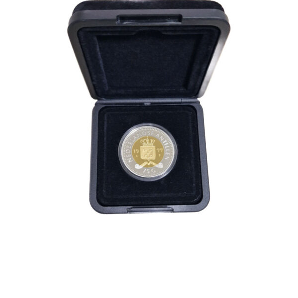 Netherlands Antilles 75 Gulden 1999 Beatrix - Settlement - Bimetallic