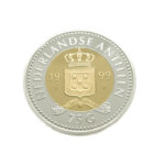 Netherlands Antilles 75 Gulden 1999 Beatrix - Settlement - Bimetallic