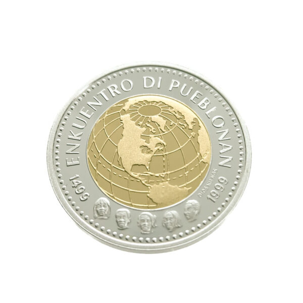 Netherlands Antilles 75 Gulden 1999 Beatrix - Settlement - Bimetallic