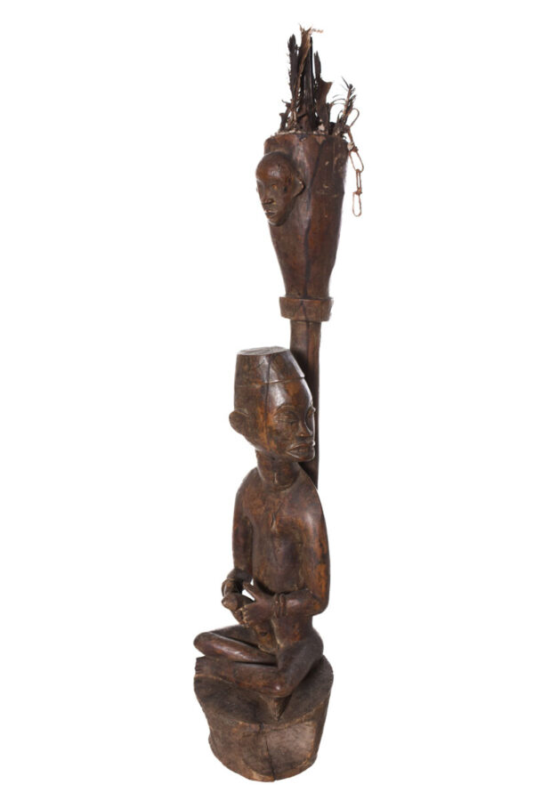 Figure - Wood, nails, feathers - Yombe - Congo