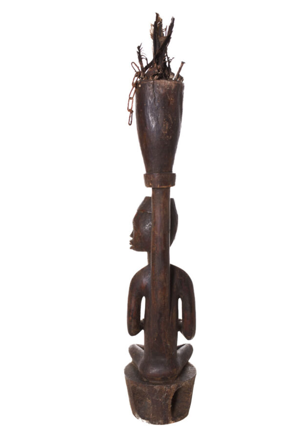 Figure - Wood, nails, feathers - Yombe - Congo