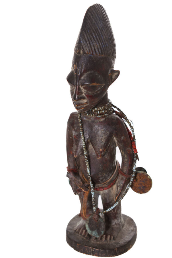 Ibeji Twins - Glass beads, Wood - Yoruba - Nigeria