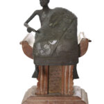 Goldweight figure - Bronze, Wood - Ashanti - Ghana