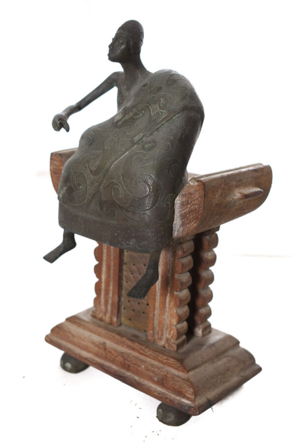 Goldweight figure - Bronze, Wood - Ashanti - Ghana