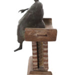 Goldweight figure - Bronze, Wood - Ashanti - Ghana