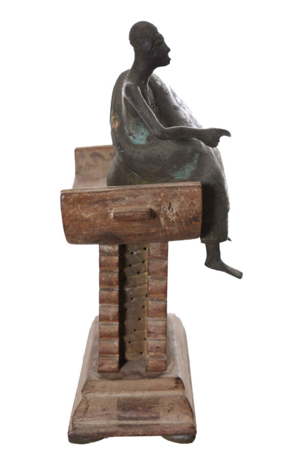 Goldweight figure - Bronze, Wood - Ashanti - Ghana