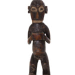 Standing monkey figure - Wood - Gbekre - Baule - Ivory Coast