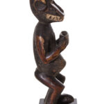 Standing monkey figure - Wood - Gbekre - Baule - Ivory Coast