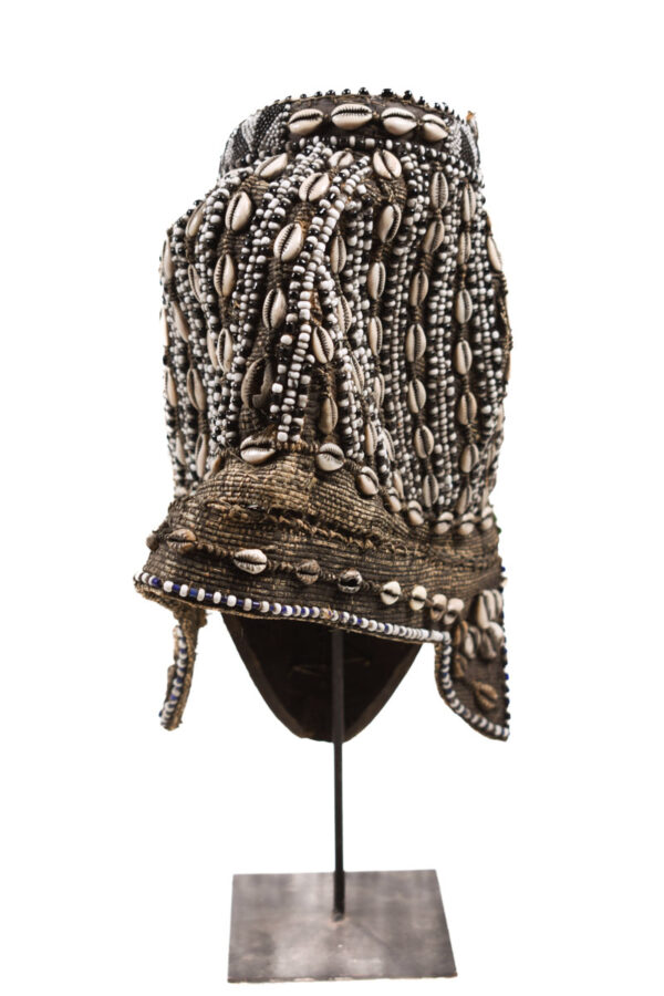 Mask - Beads, Cauris, Plant fibre, Wood - Ngaady A Waash Bushoong - Kuba - Congo