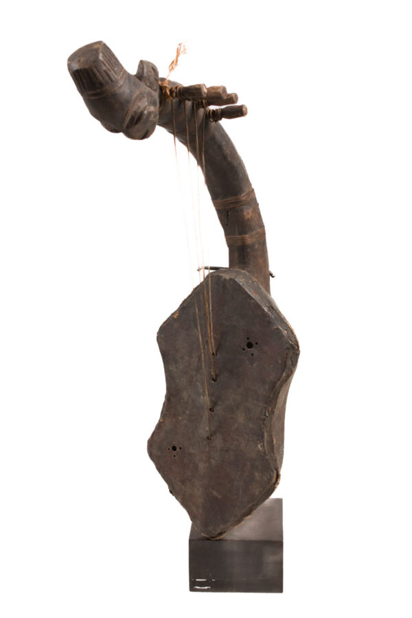 Harp - Wood, Leather - Mangebetu - DR Congo