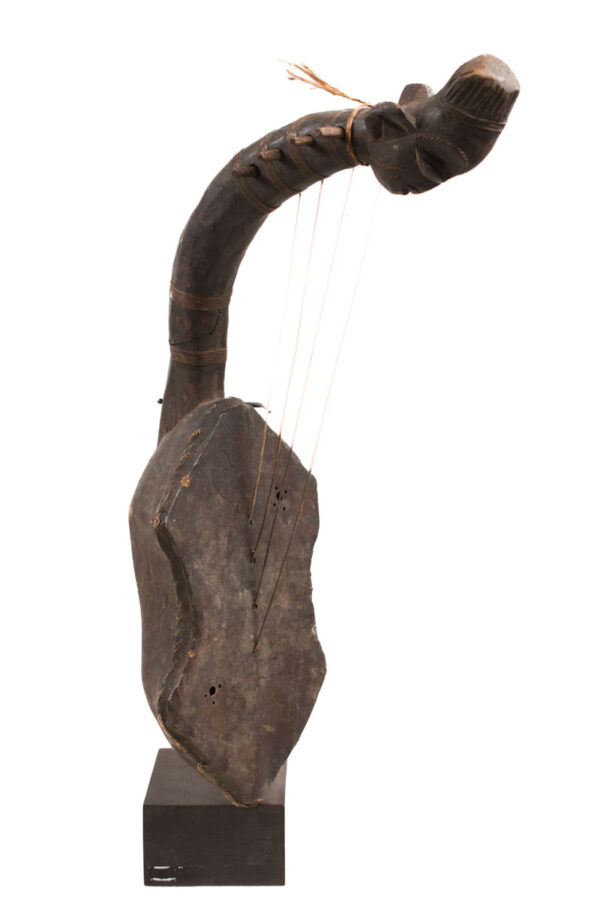 Harp - Wood, Leather - Mangebetu - DR Congo