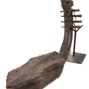 Harp - Wood, Leather - Mangebetu - DR Congo