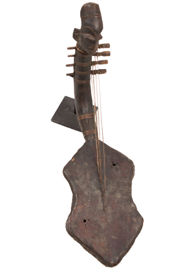 Harp - Wood, Leather - Mangebetu - DR Congo