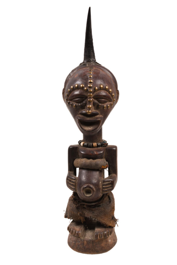 Power Figure - Wood, Horn, Nails - Songye - Congo