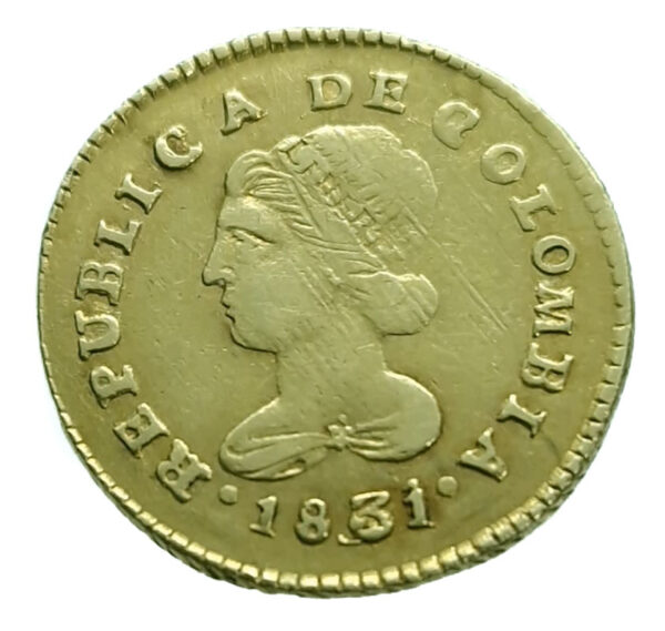 Colombia 1 Escudo 1831/18*1 Uncertain Variety