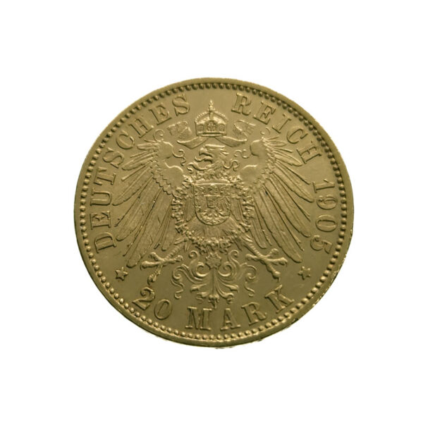 Germany, Bavaria 20 Mark 1905-D Otto