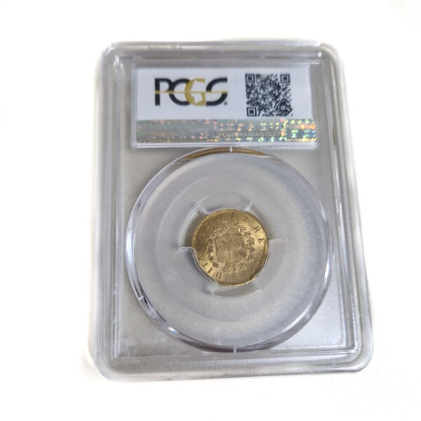 Italy 10 Lire 1863 Vittorio Emanuele II - Gold MS63