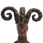 Crest Mask - Wood, Antelope skin - Ejagham - Ekoi - Nigeria