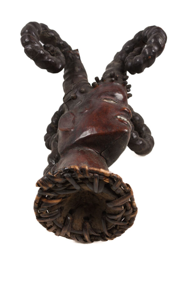 Crest Mask - Wood, Antelope skin - Ejagham - Ekoi - Nigeria