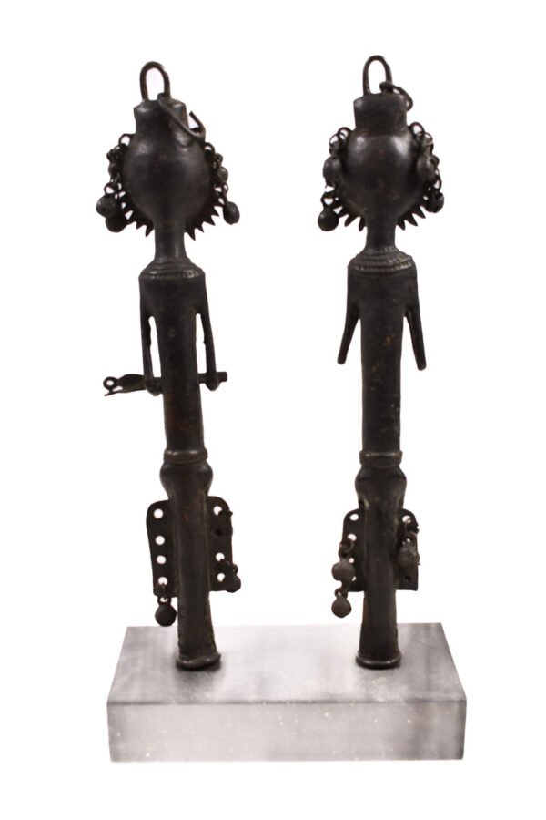 Ogboni staff couple - Bronze - Yoruba - Nigeria