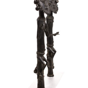 Ogboni staff couple - Bronze - Yoruba - Nigeria