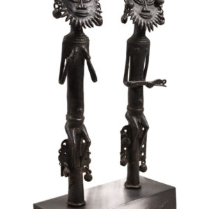 Ogboni staff couple - Bronze - Yoruba - Nigeria