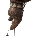 Initiation mask - Copper, Plant fibre, Wood - Salampasu - Congo