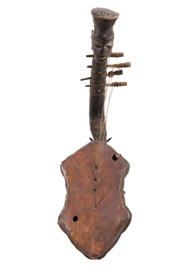 Harp - Wood, Leather - Mangebetu - DR Congo