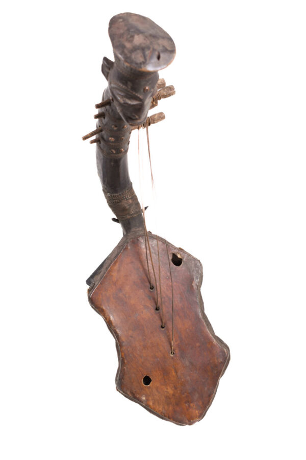 Harp - Wood, Leather - Mangebetu - DR Congo