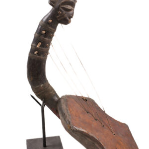 Harp - Wood, Leather - Mangebetu - DR Congo