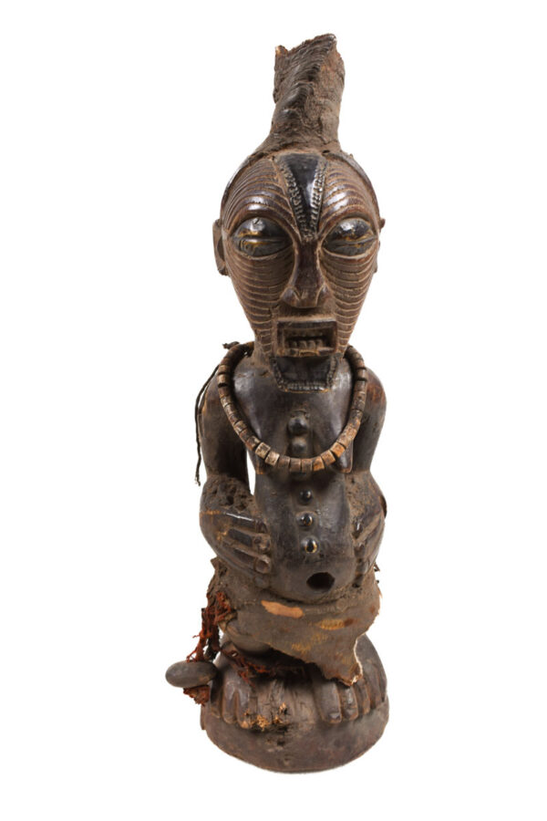 Power Figure - Wood, Horn - Songye - Congo