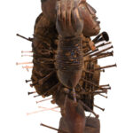 Double headed Nkisi Figure - Wood, nails, glass - Kongo- Congo