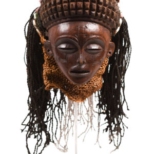 Mask - Wood, Rope - Mwana Pwo - Chokwe - DR Congo