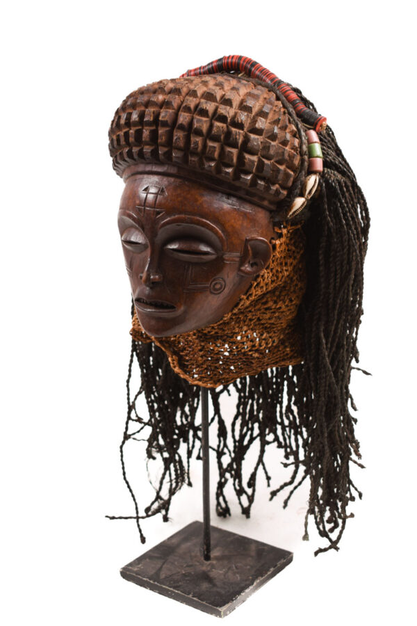 Mask - Wood, Rope - Mwana Pwo - Chokwe - DR Congo