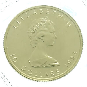 Canada 10 Dollars 1983 1/4 Oz. Maple Leaf - Elizabeth II