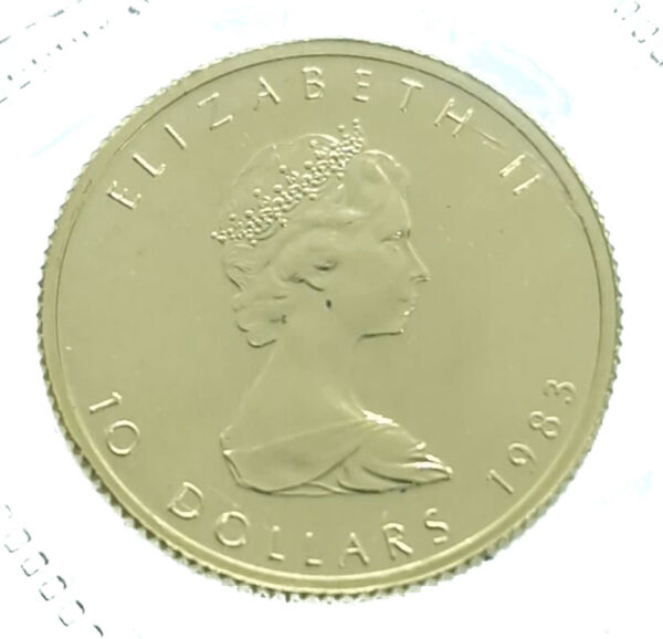 Canada 10 Dollars 1983 1/4 Oz. Maple Leaf - Elizabeth II