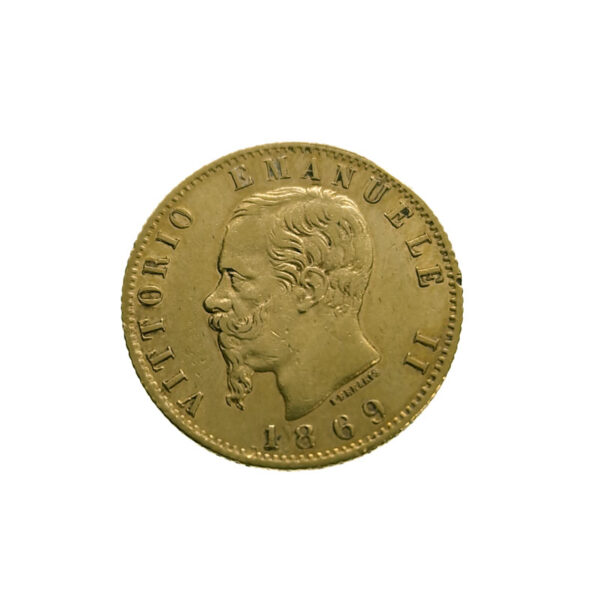 Italy 20 Lire 1869 Vittorio Emanuele II
