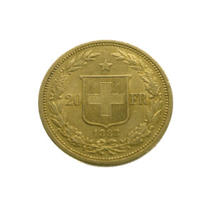 Switzerland 20 Francs 1883 Helvetica - Gold