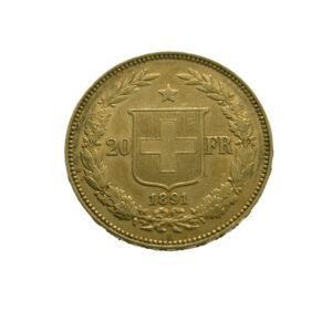 Switzerland 20 Francs 1891 Helvetica