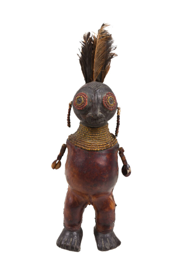 Fertility Doll - Terracotta, Beads, Feathers - Chiki chiki - Cameroon