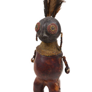 Fertility Doll - Terracotta, Beads, Feathers - Chiki chiki - Cameroon