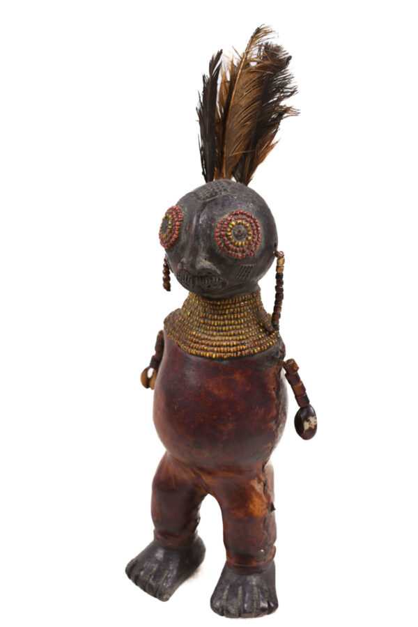 Fertility Doll - Terracotta, Beads, Feathers - Chiki chiki - Cameroon