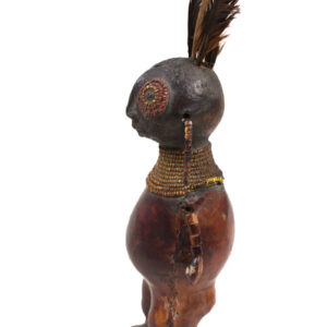 Fertility Doll - Terracotta, Beads, Feathers - Chiki chiki - Cameroon