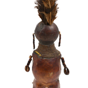 Fertility Doll - Terracotta, Beads, Feathers - Chiki chiki - Cameroon